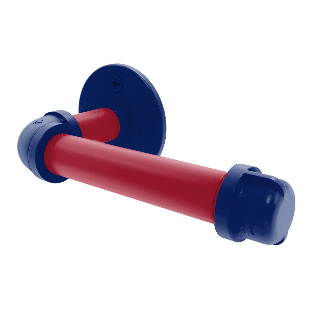 Gridiron Collection European Style Toilet Tissue Holder New York Blue and Red Edition