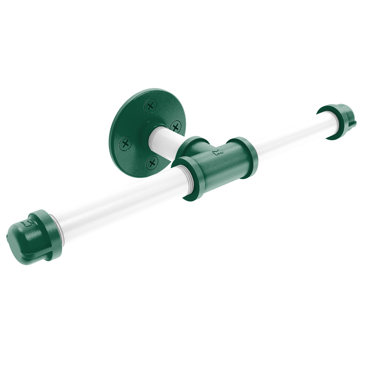 Gridiron Collection Double Roll Toilet Paper Holder New York Green and White Edition
