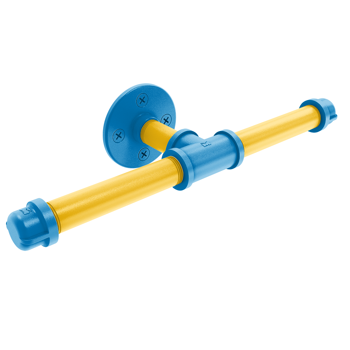 Gridiron Collection Double Roll Toilet Paper Holder Los Angeles Blue and Gold Edition