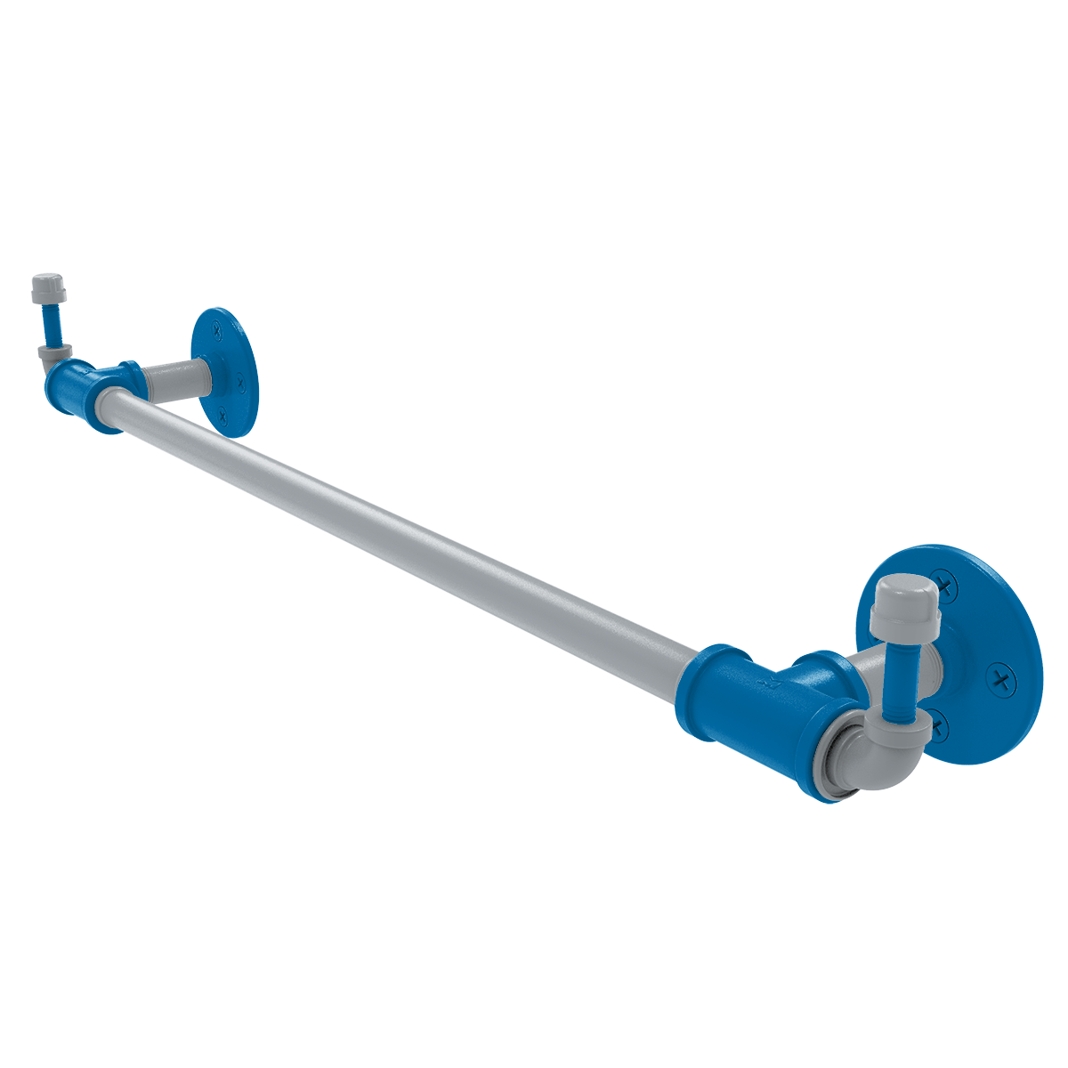 Gridiron Collection Towel Bar with Integrated Hooks Detroit Edition