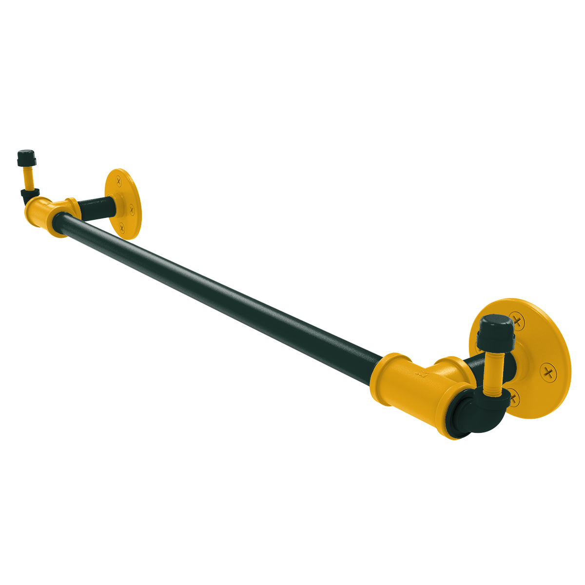 Gridiron Collection Towel Bar with Integrated Hooks Green Bay Edition