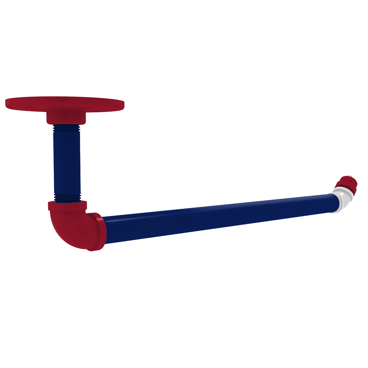 Gridiron Collection Under Cabinet Paper Towel Holder New York Blue and Red Edition