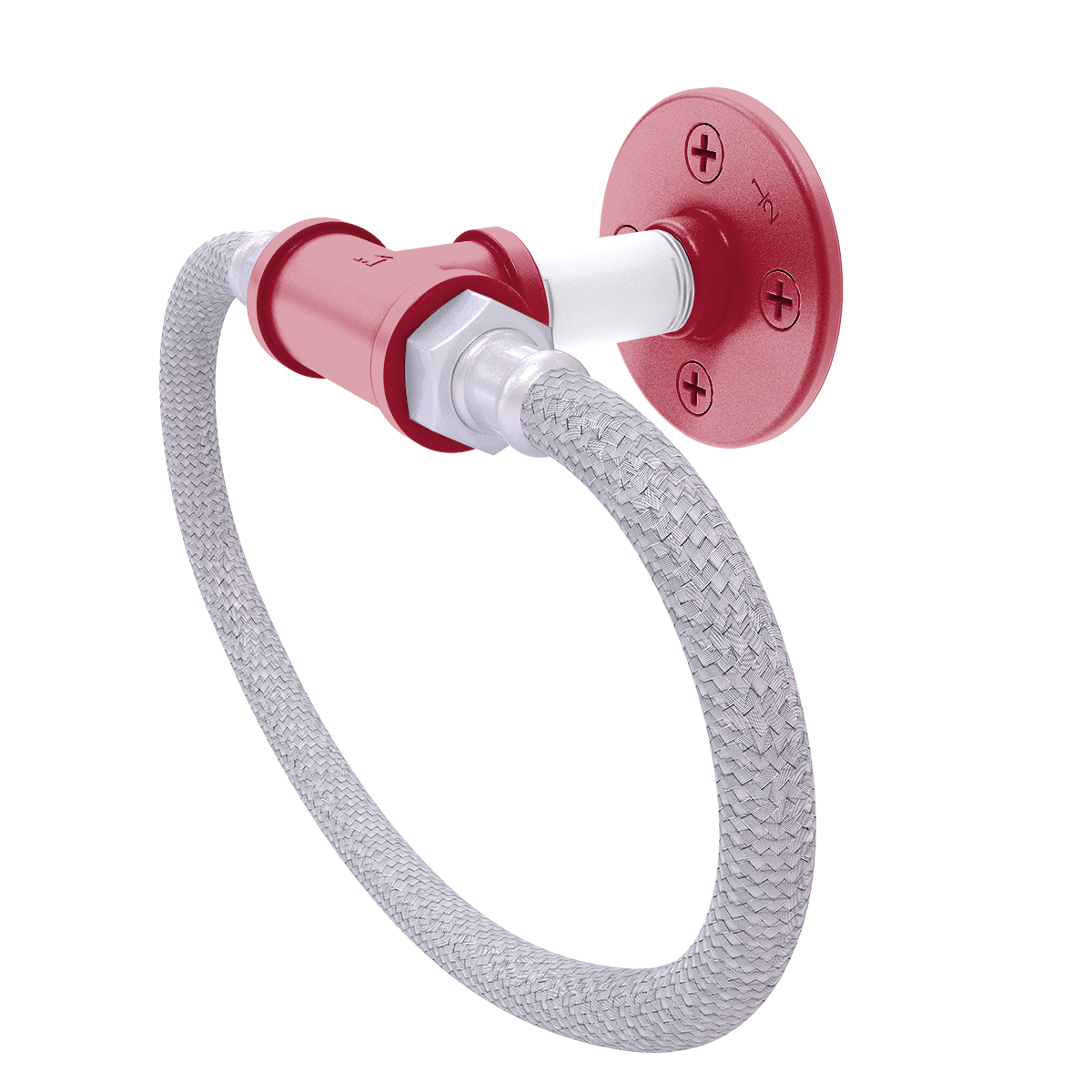 Gridiron Collection Towel Ring with Stainless Steel Braided Ring Houston Edition