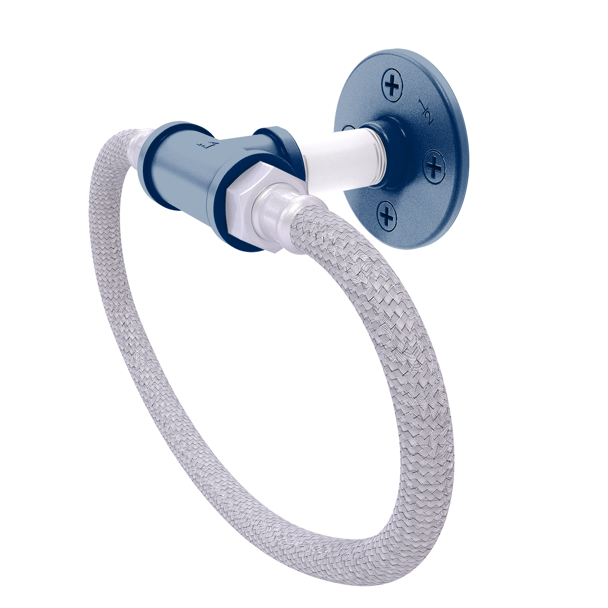 Gridiron Collection Towel Ring with Stainless Steel Braided Ring Indianapolis Edition