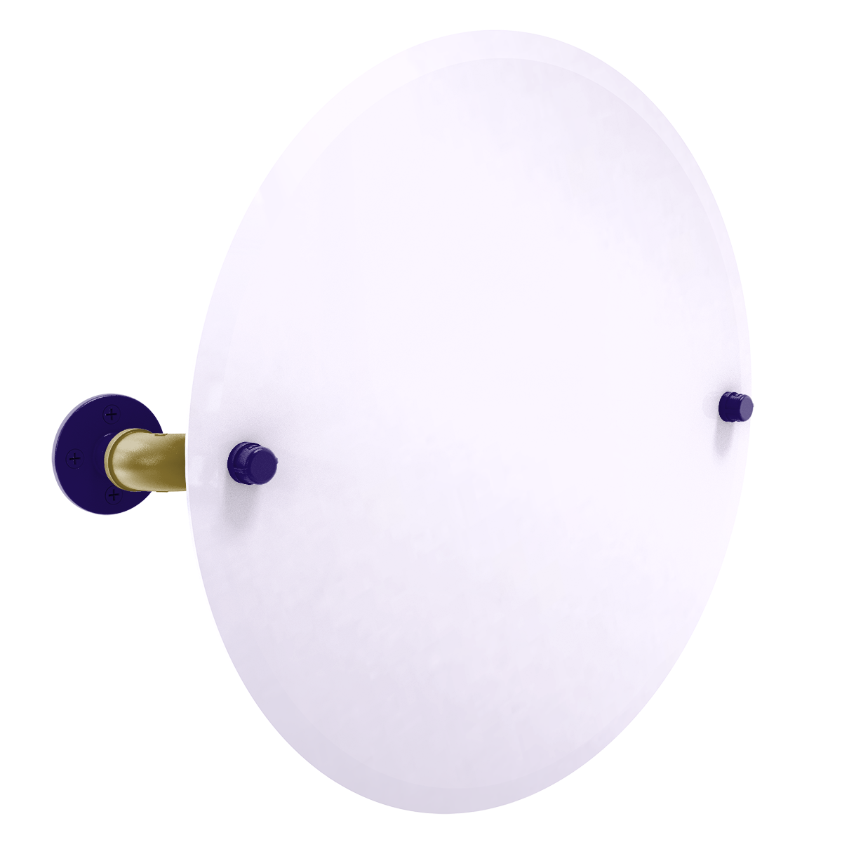 Gridiron Collection Frameless Round Wall Mounted Tilt Mirror Baltimore Edition