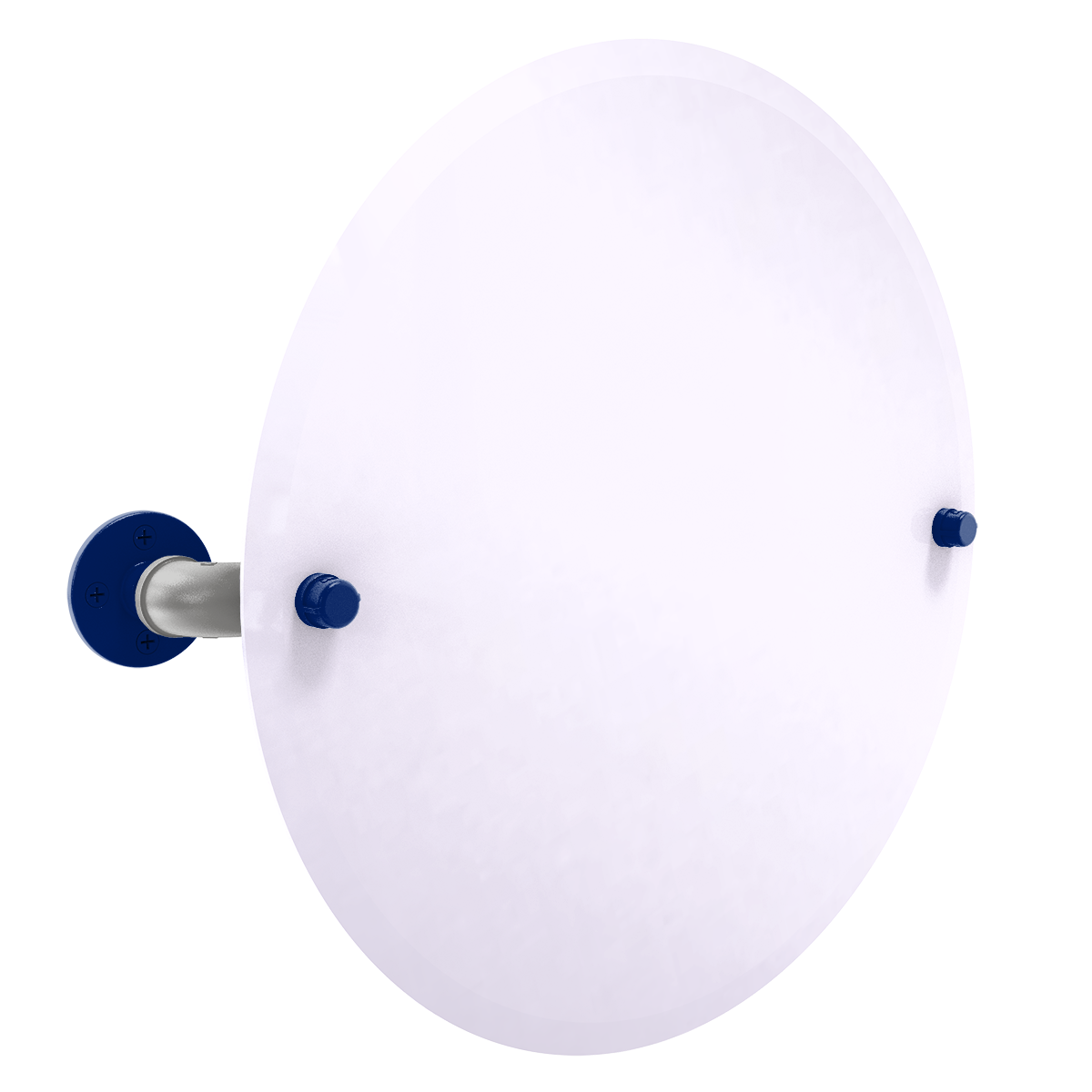 Gridiron Collection Frameless Oval Wall Mounted Tilt Mirror Dallas Edition