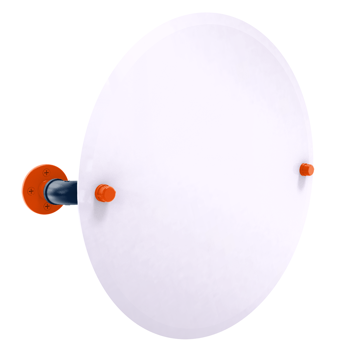 Gridiron Collection Frameless Oval Wall Mounted Tilt Mirror Denver Edition