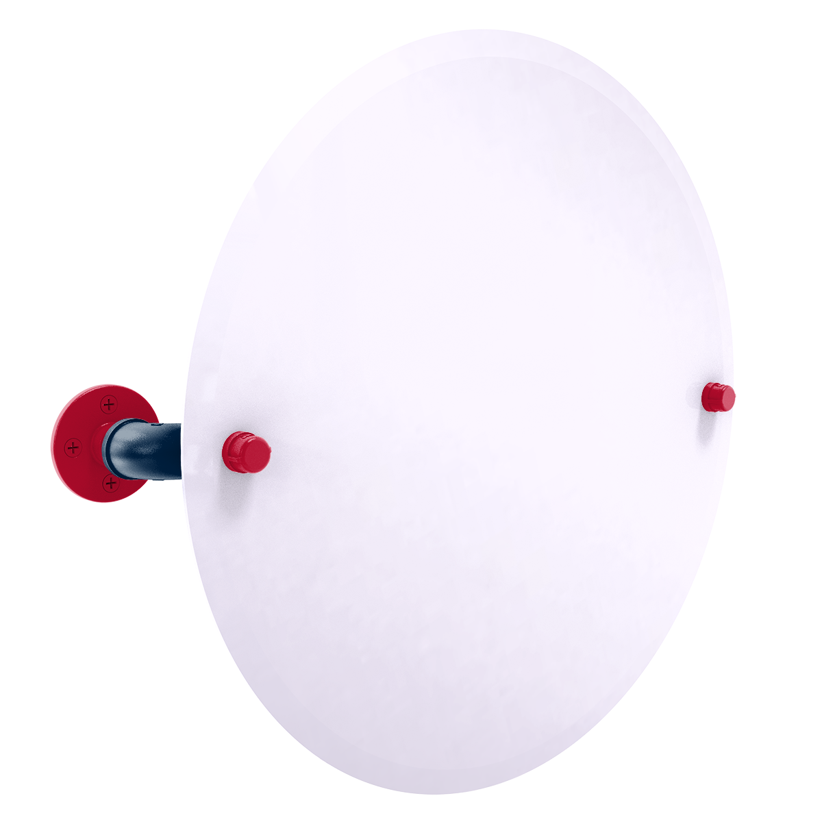 Gridiron Collection Frameless Round Wall Mounted Tilt Mirror New England Edition