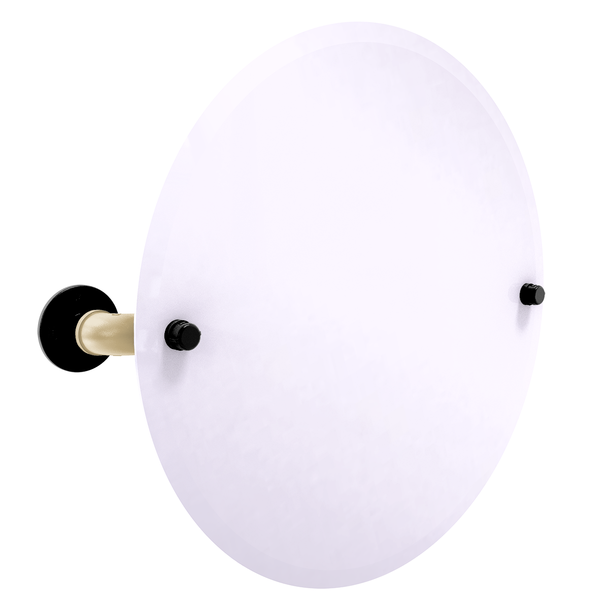 Gridiron Collection Frameless Round Wall Mounted Tilt Mirror New Orleans Edition