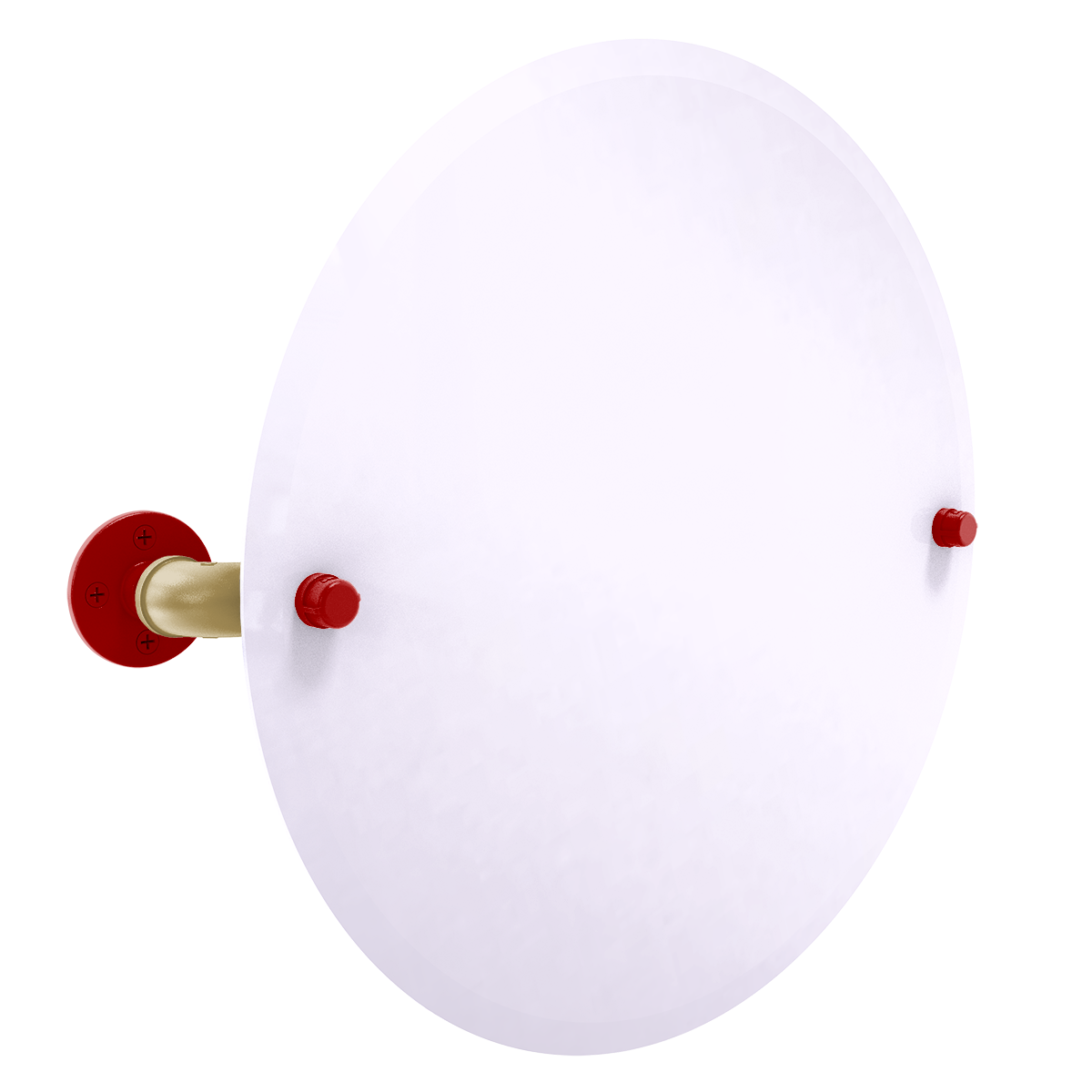 Gridiron Collection Frameless Oval Wall Mounted Tilt Mirror San Francisco Edition