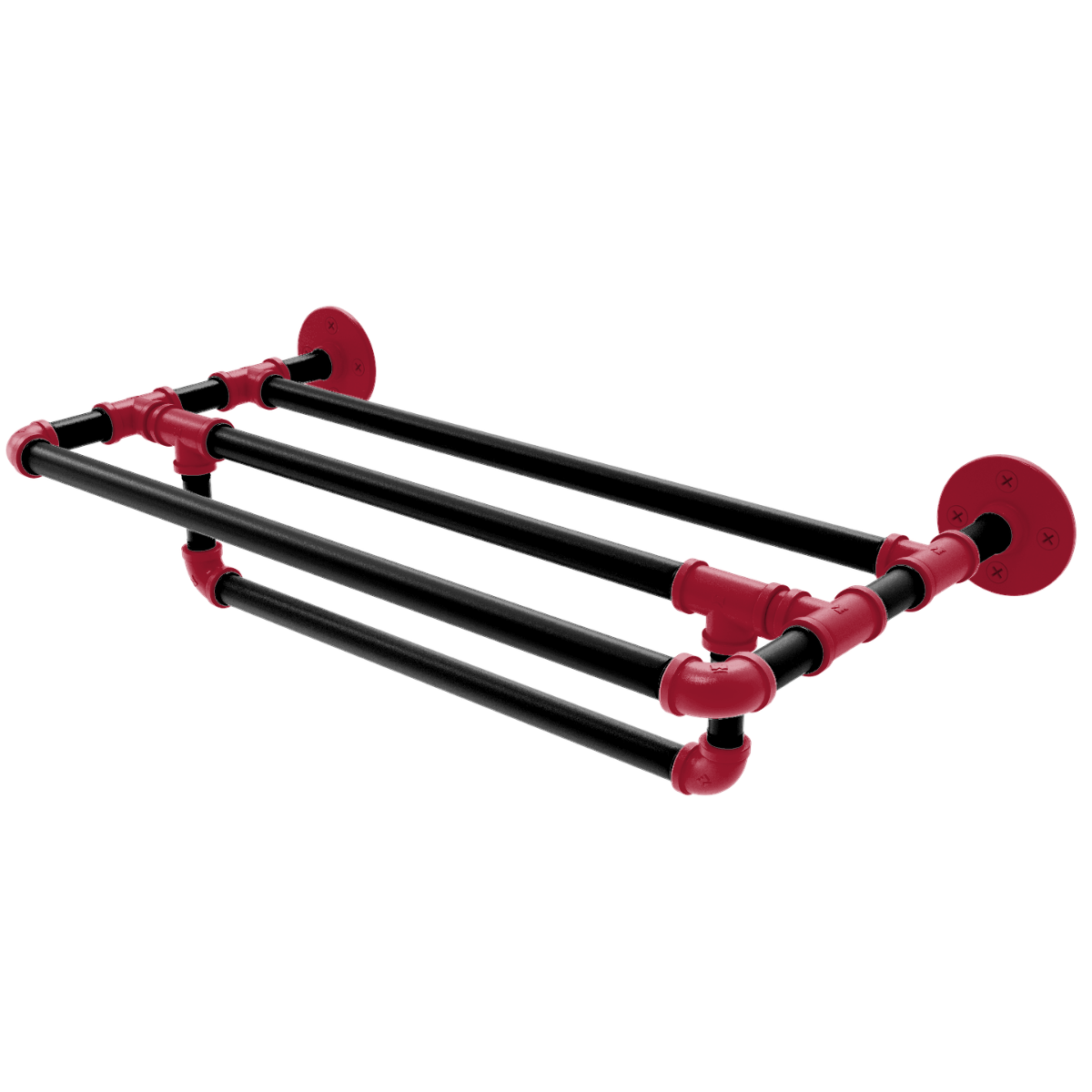 Gridiron Collection Wall Mounted Towel Shelf with Towel Bar Atlanta Edition