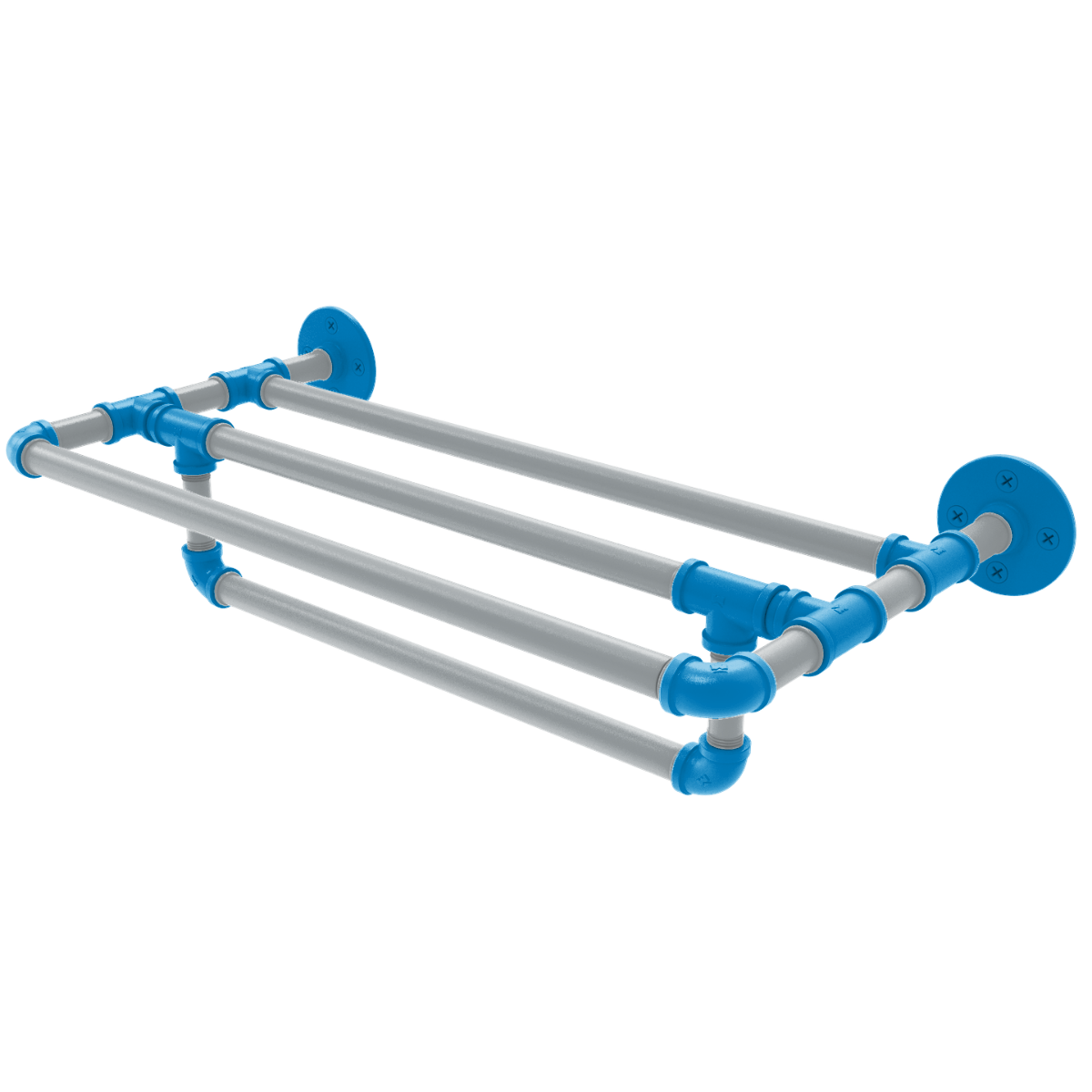 Gridiron Collection Wall Mounted Towel Shelf with Towel Bar Carolina Edition