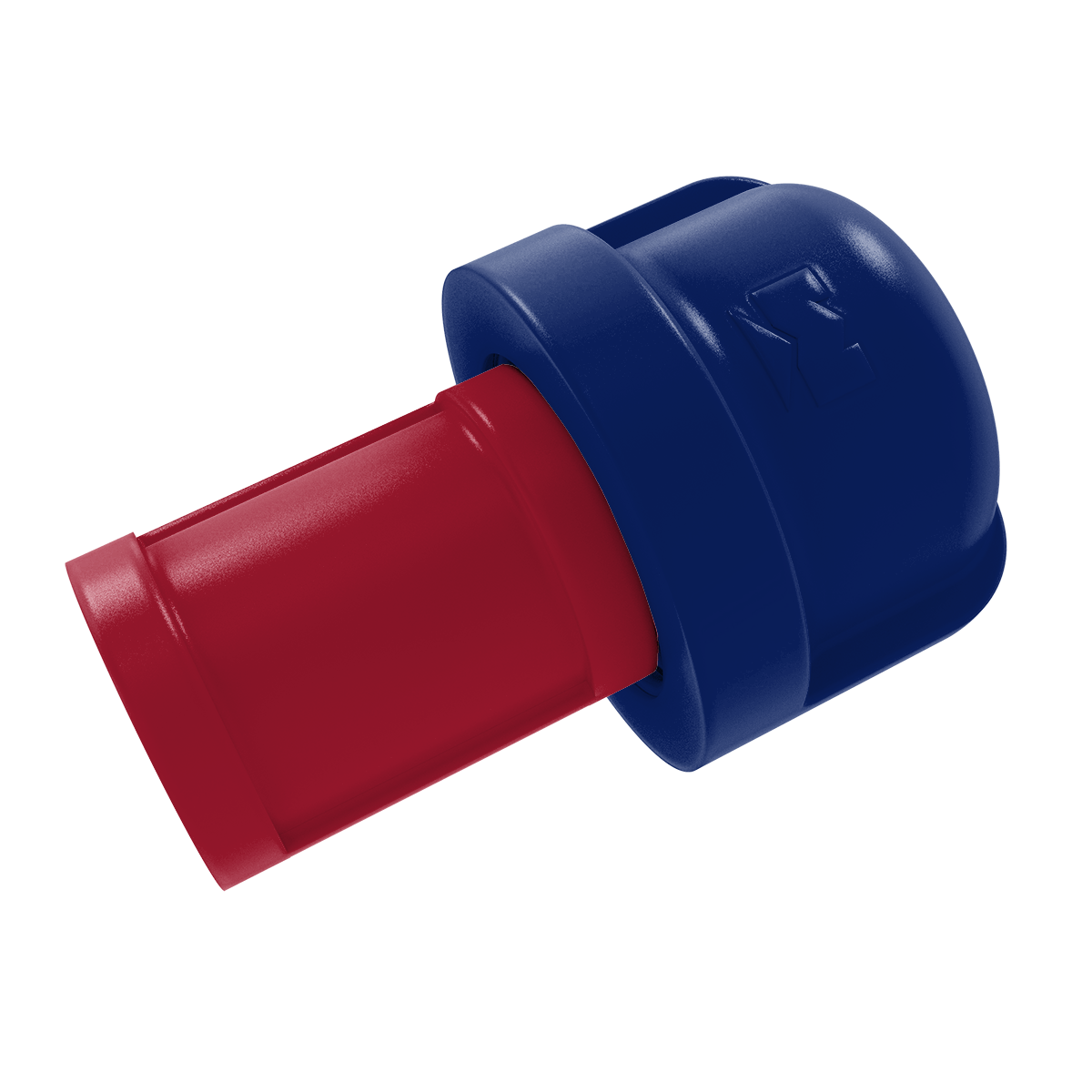 Gridiron Collection 1 Inch Cabinet Knob New York Blue and Red Edition