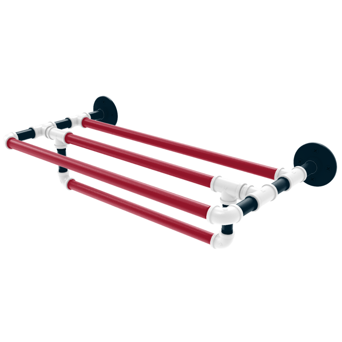 Gridiron Collection Wall Mounted Towel Shelf with Towel Bar Houston Edition