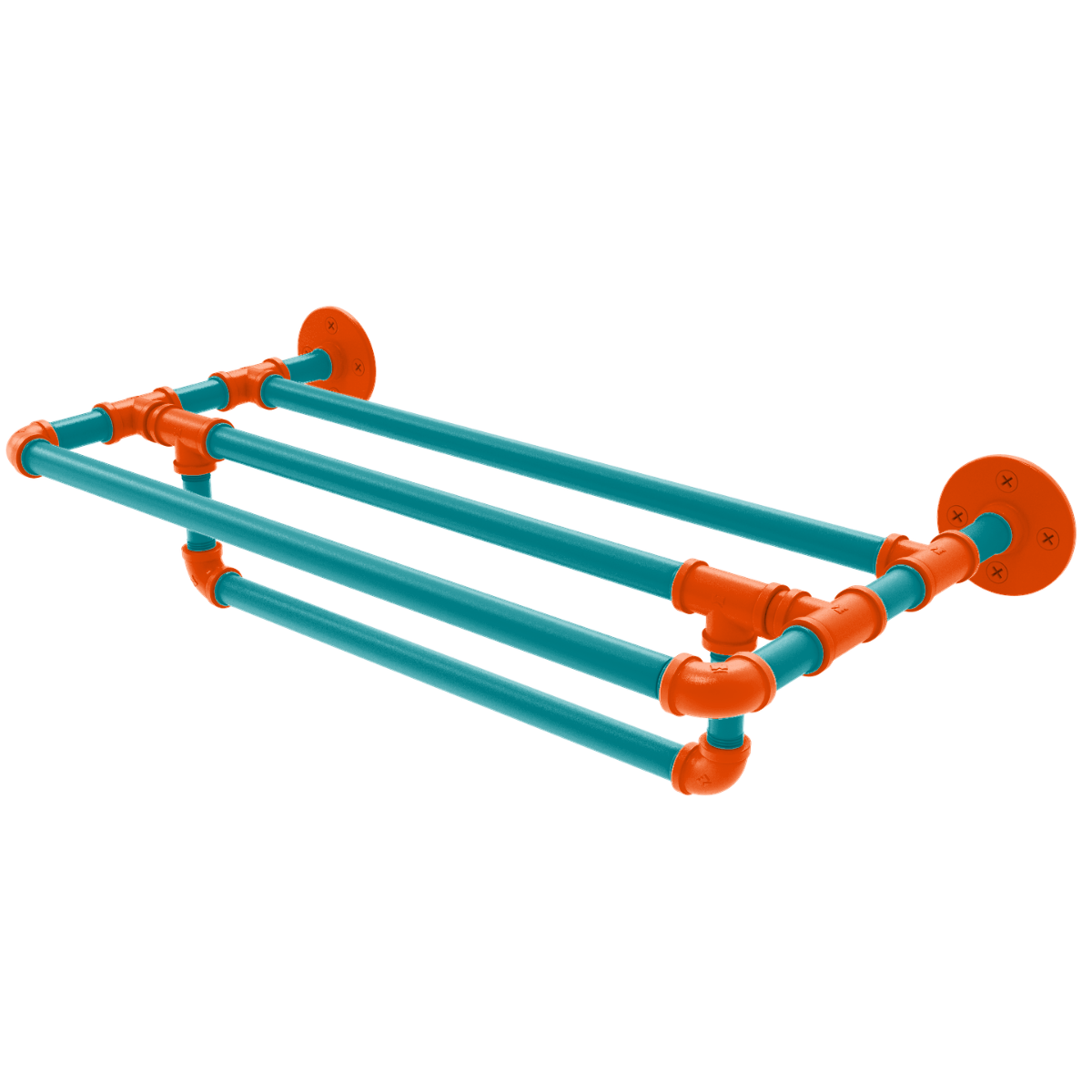 Gridiron Collection Wall Mounted Towel Shelf with Towel Bar Miami Edition