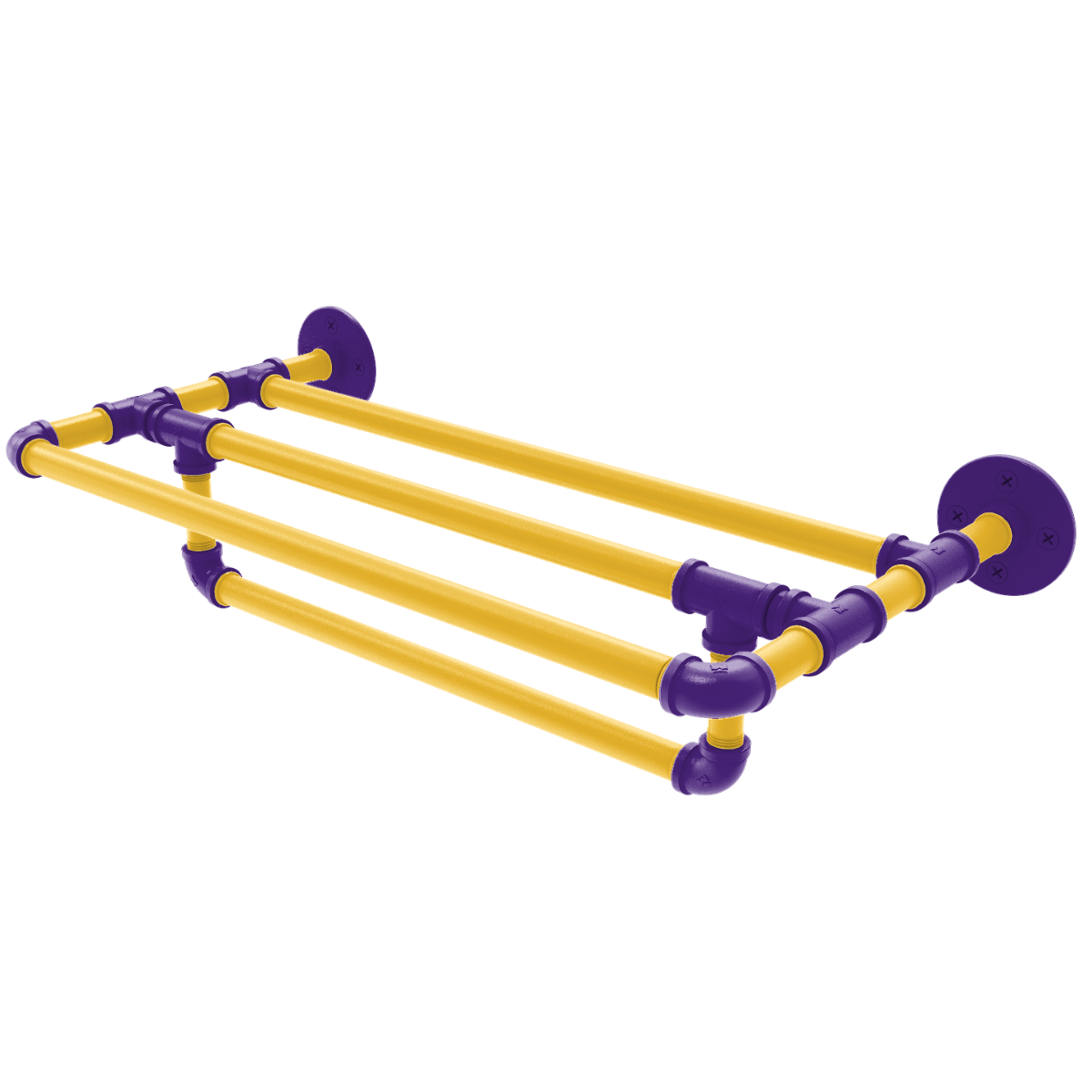 Gridiron Collection Wall Mounted Towel Shelf with Towel Bar Minnesota Edition