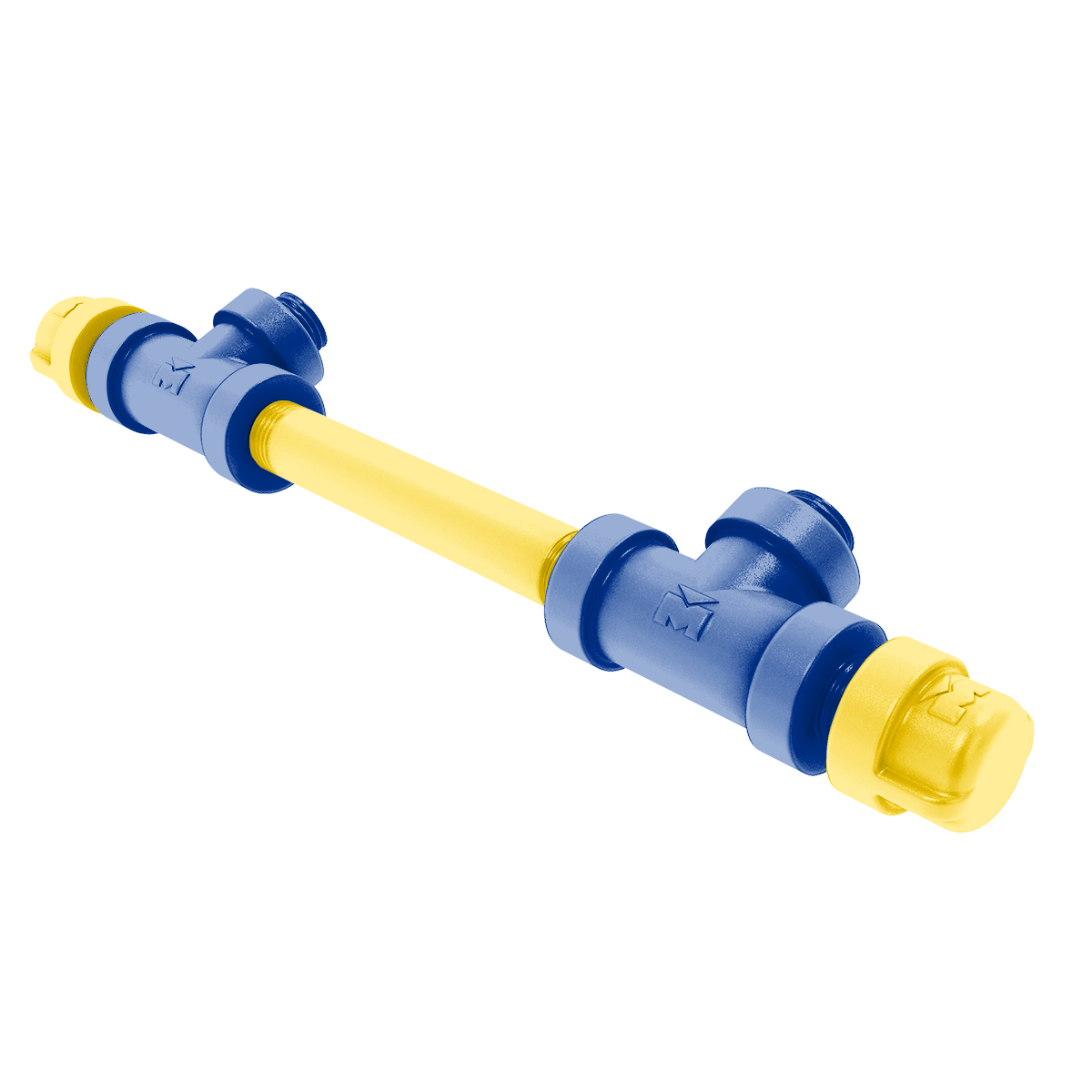 Gridiron Collection 7 Inch Overall Cabinet Pull Los Angeles Blue and Yellow Edition