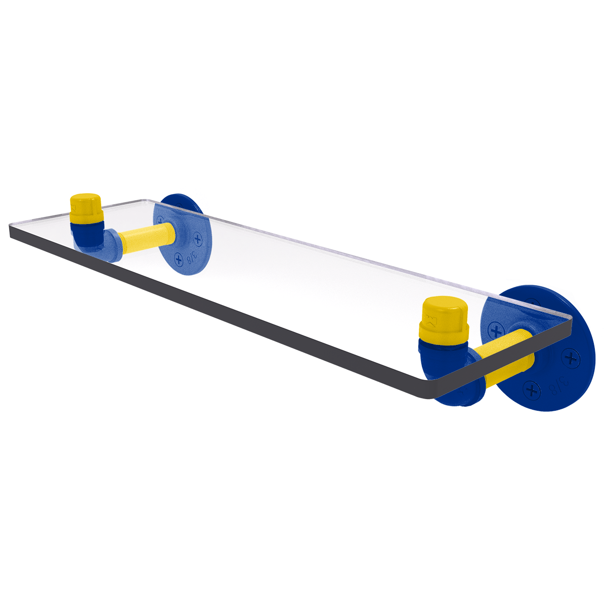 Gridiron Collection Glass Shelf Los Angeles Blue and Yellow Edition