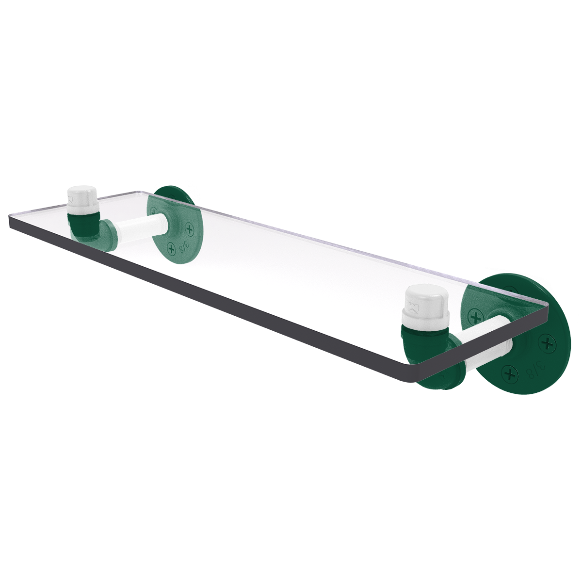 Gridiron Collection Glass Shelf New York Green and White Edition