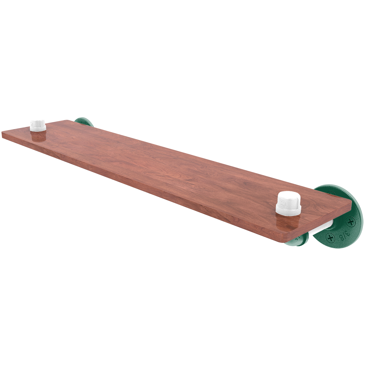 Gridiron Collection Wood Shelf New York Green and White Edition