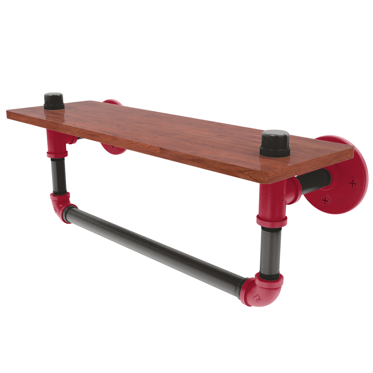 Gridiron Collection Wood Shelf with Towel Bar Tampa Bay Edition