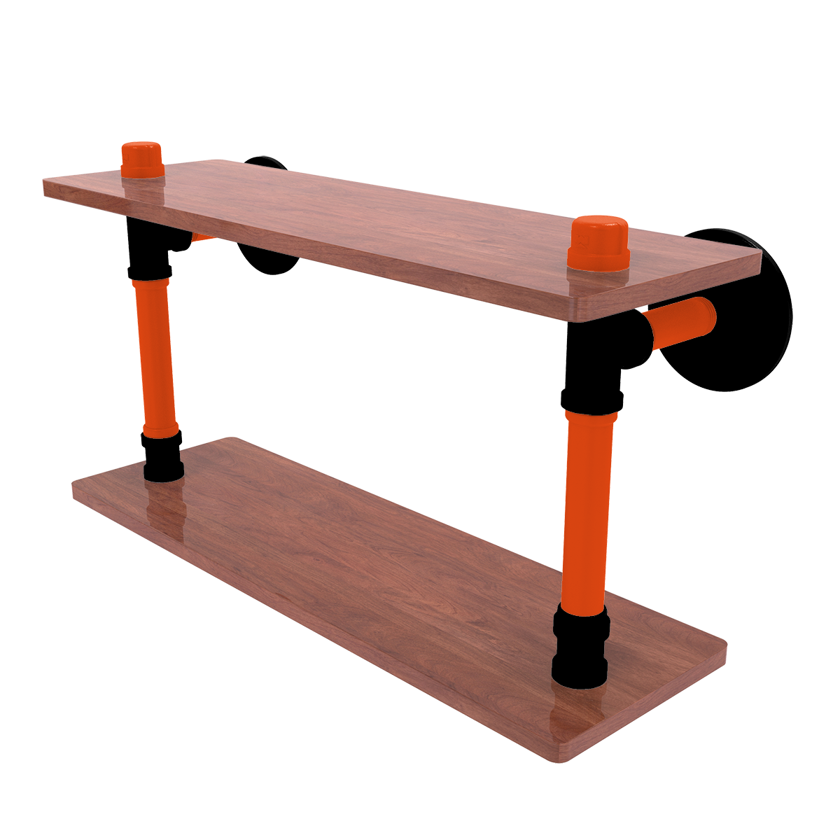 Gridiron Collection Wood Double Shelf Cincinnati Edition