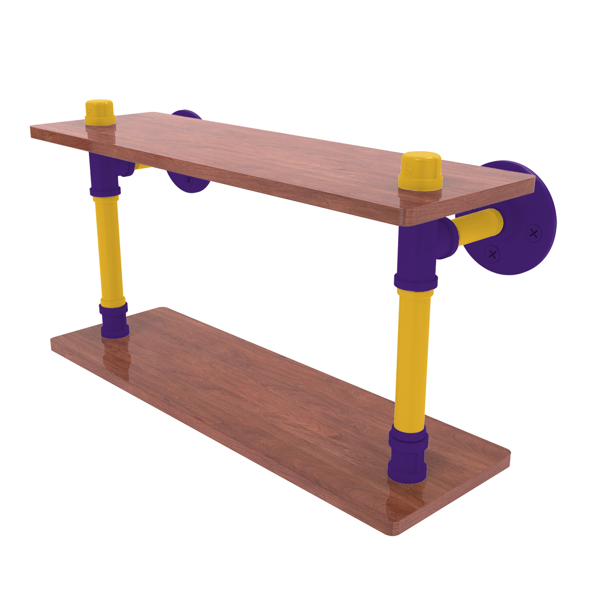 Gridiron Collection Wood Double Shelf Minnesota Edition