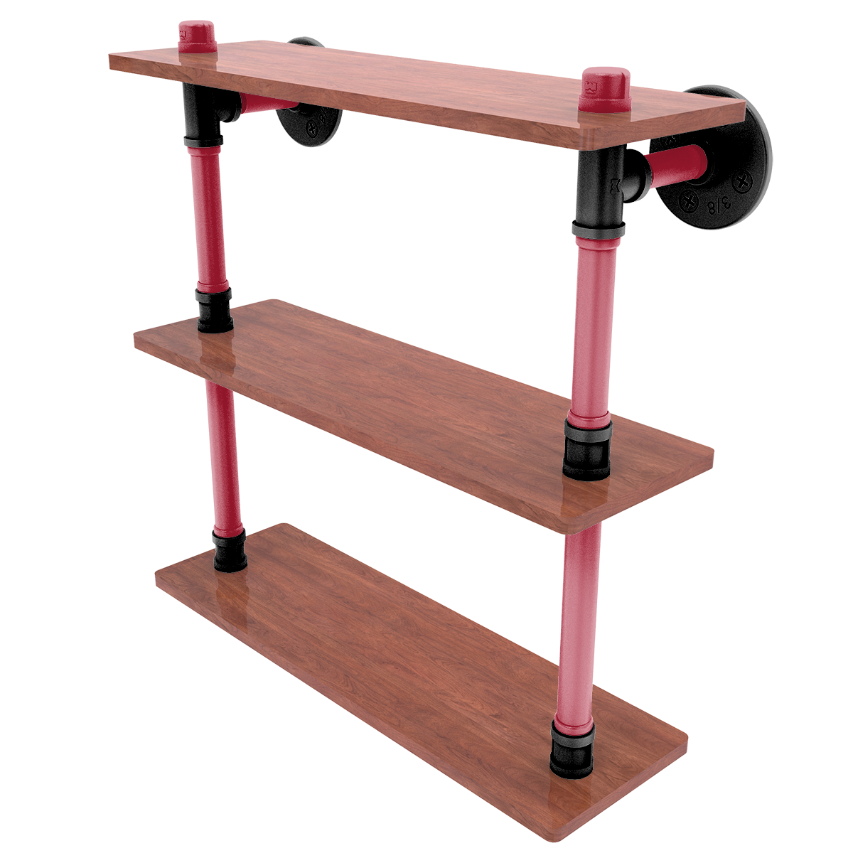 Gridiron Collection Wood Triple Shelf Atlanta Edition