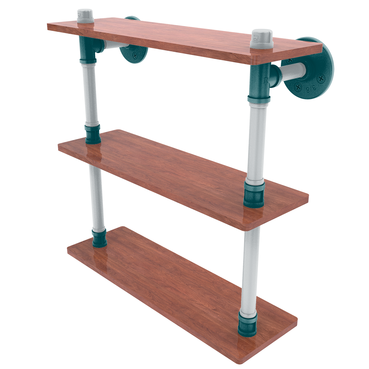 Gridiron Collection Wood Triple Shelf Philadelphia Edition