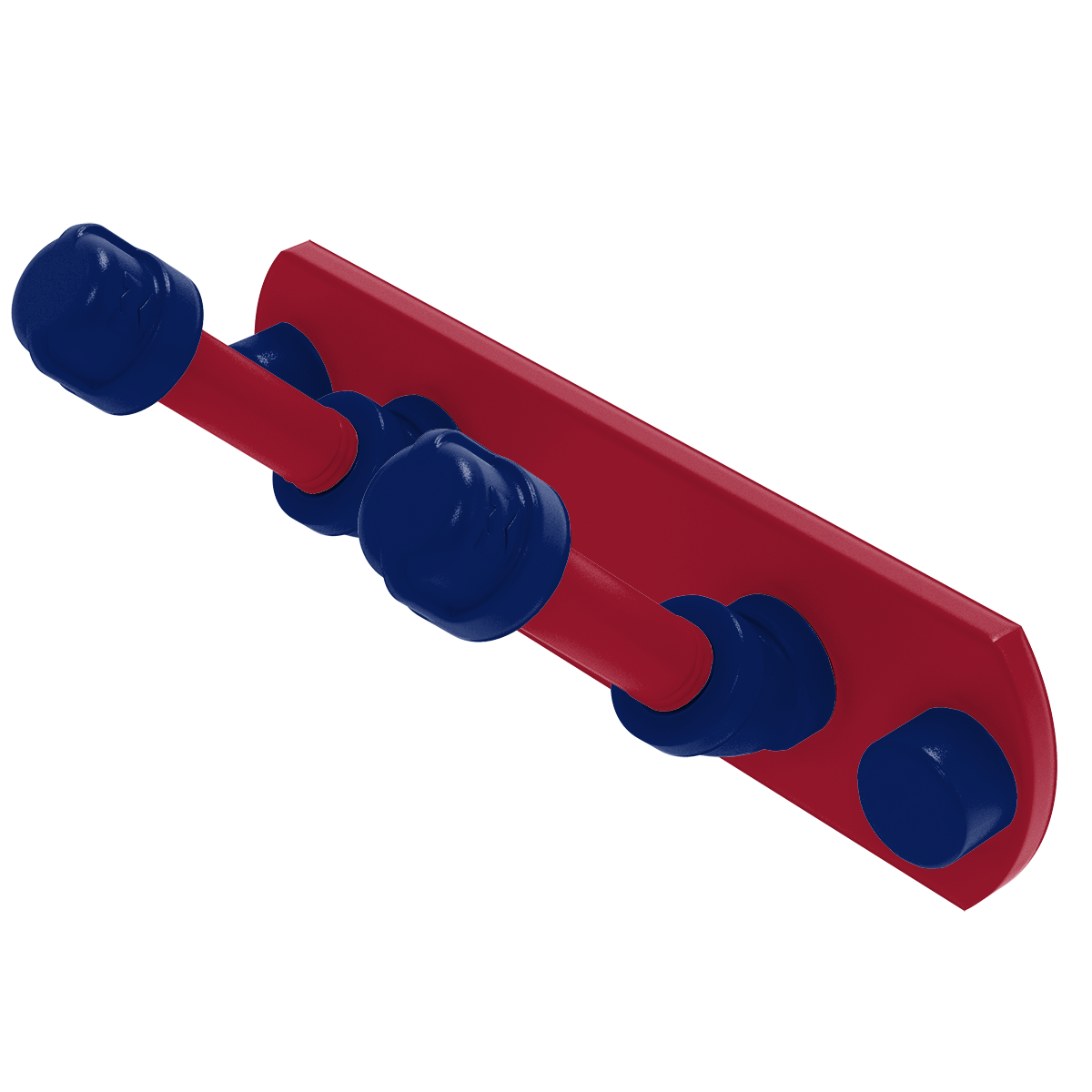 Gridiron Collection 2 Position Multi Hook New York Blue and Red Edition