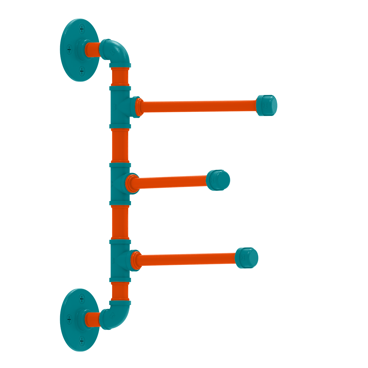 Gridiron Collection 3 Swing Arm Vertical Towel Bar Miami Edition