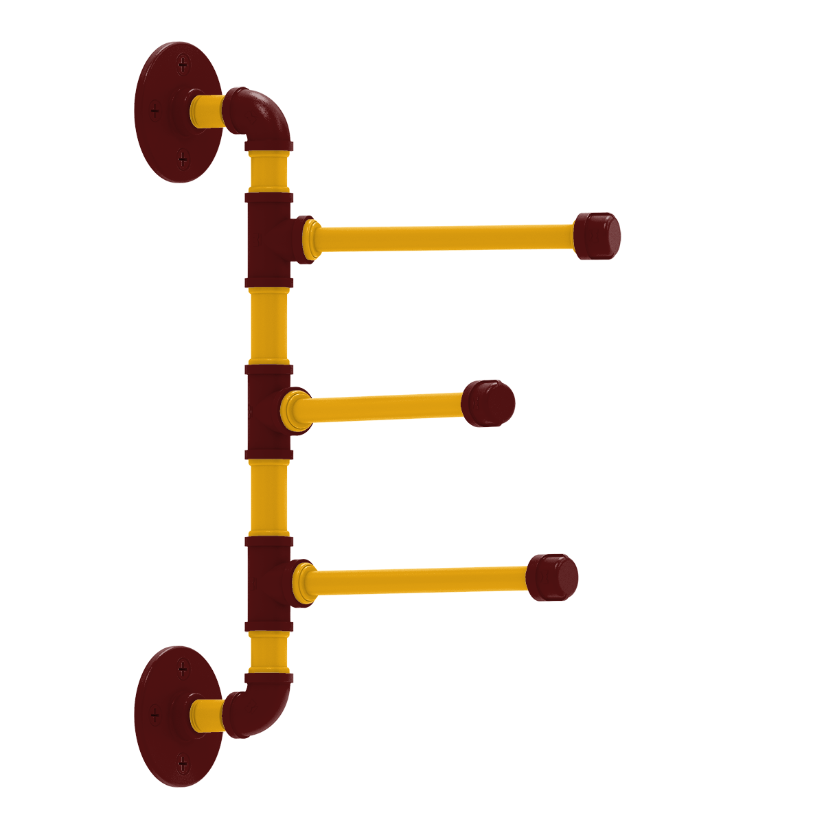 Gridiron Collection 3 Swing Arm Vertical Towel Bar Washington Edition