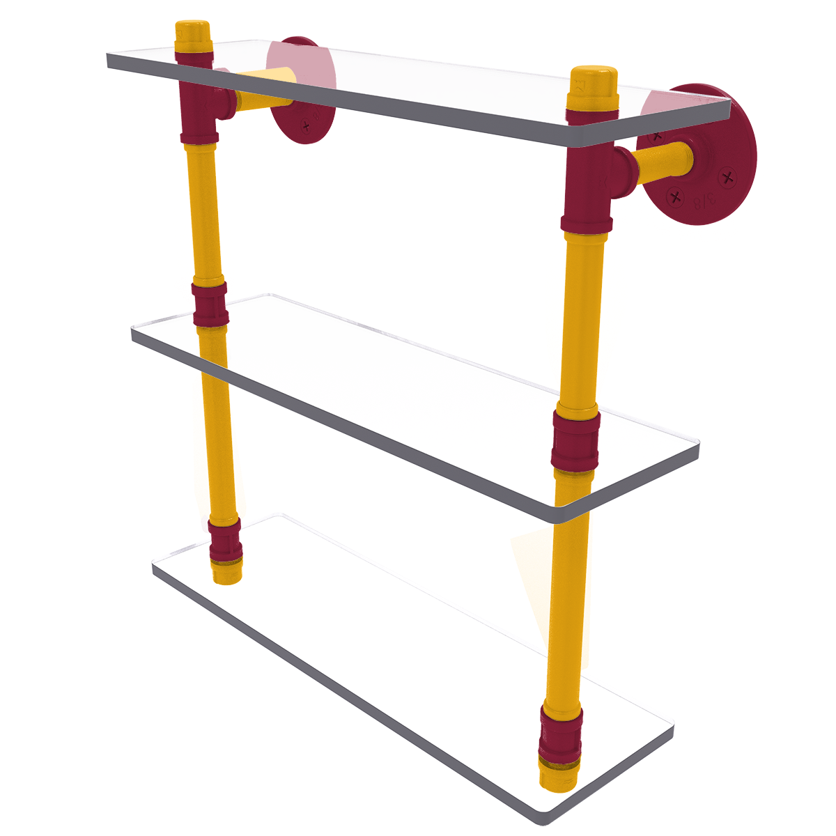 Gridiron Collection Triple Glass Shelf Arizona Edition