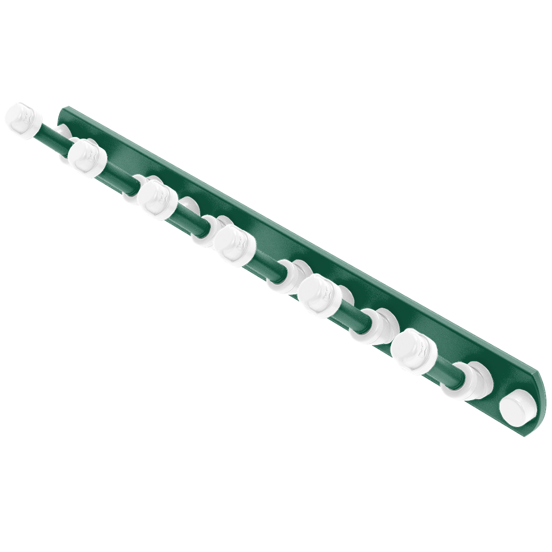 Gridiron Collection 6 Position Tie and Belt Rack New York Green and White Edition