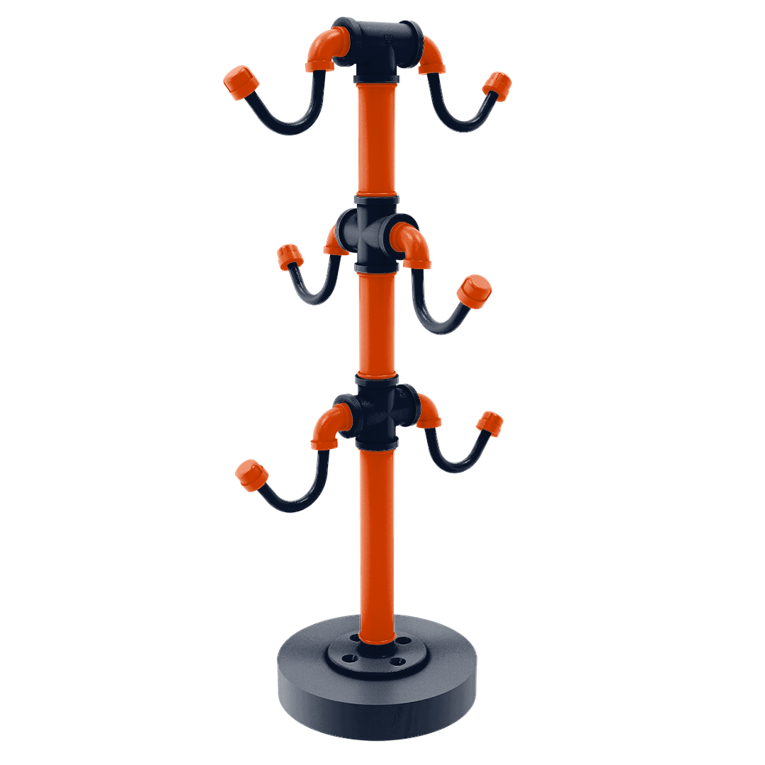 Gridiron Collection Countertop 6 Coffee Mug Holder Chicago Edition