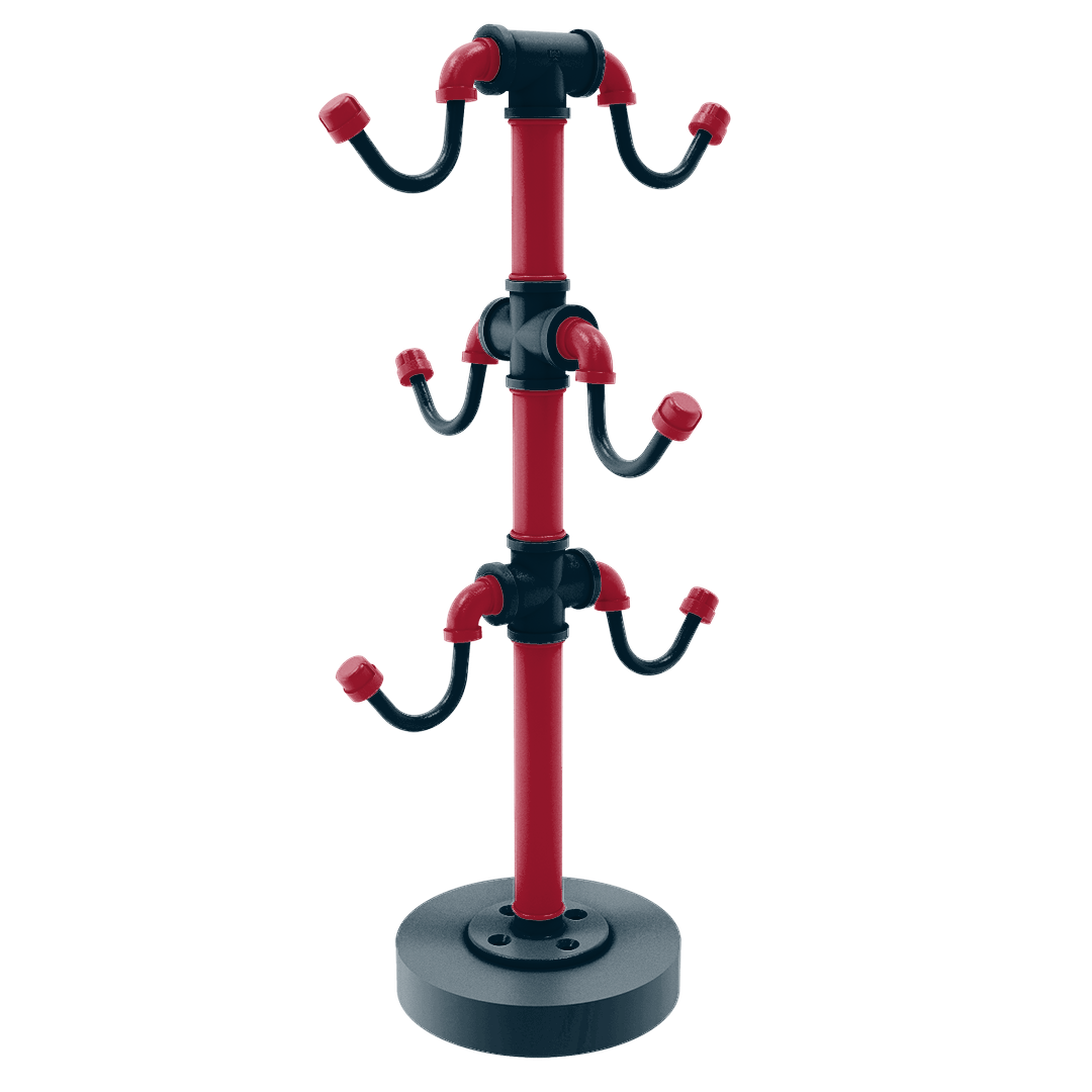 Gridiron Collection Countertop 6 Coffee Mug Holder Houston Edition