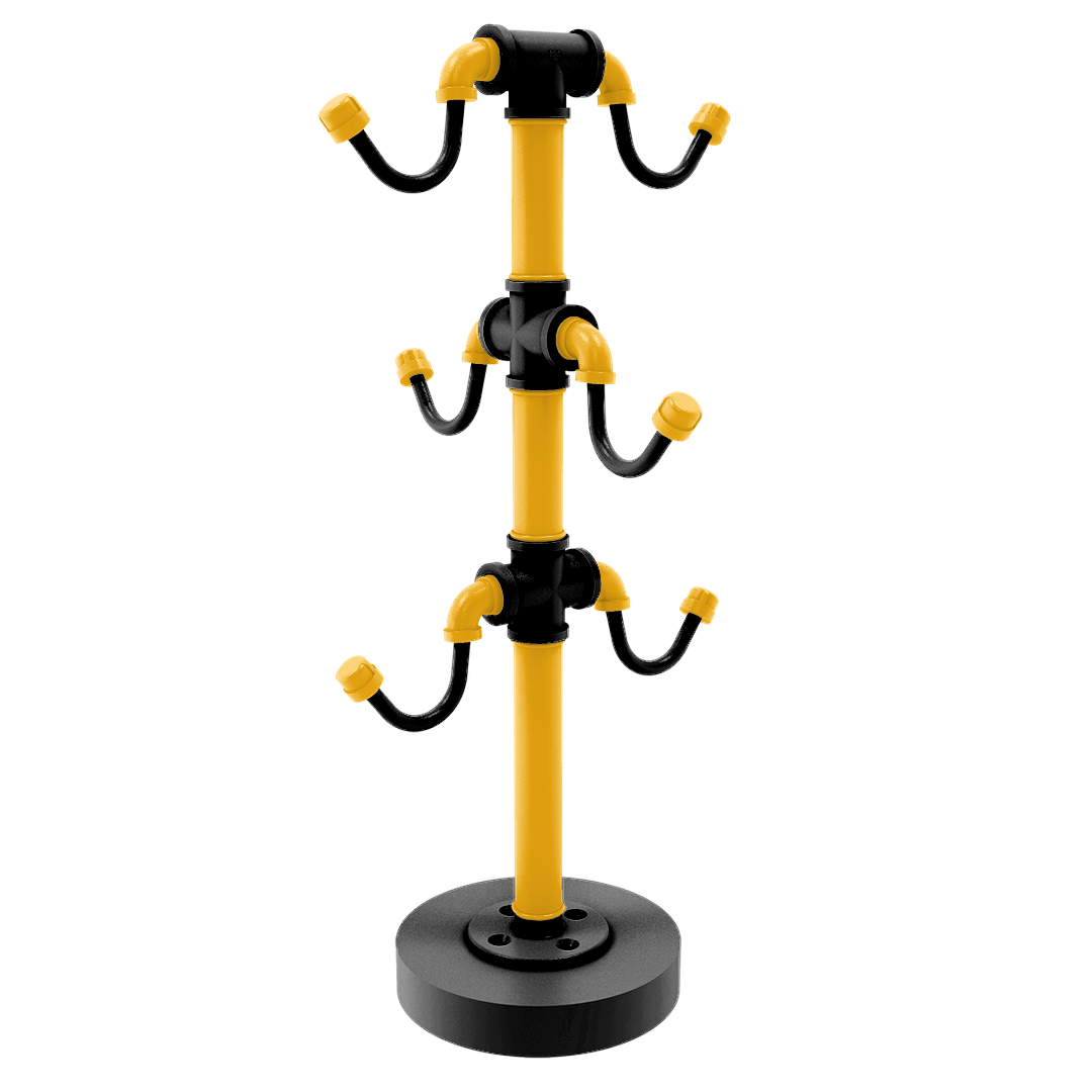 Gridiron Collection Countertop 6 Coffee Mug Holder Pittsburgh Edition