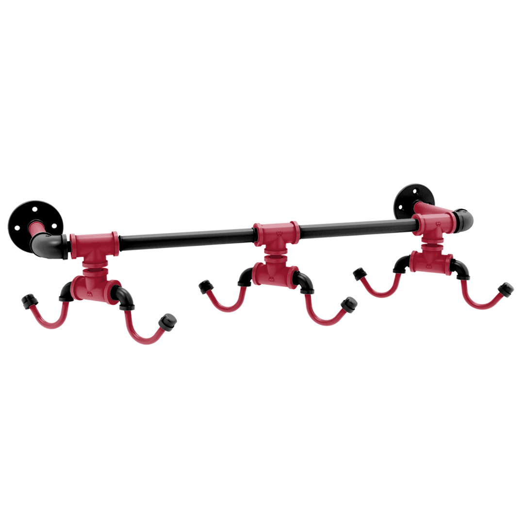 Gridiron Collection Wall Mounted 6 Coffee Mug Rack Atlanta Edition