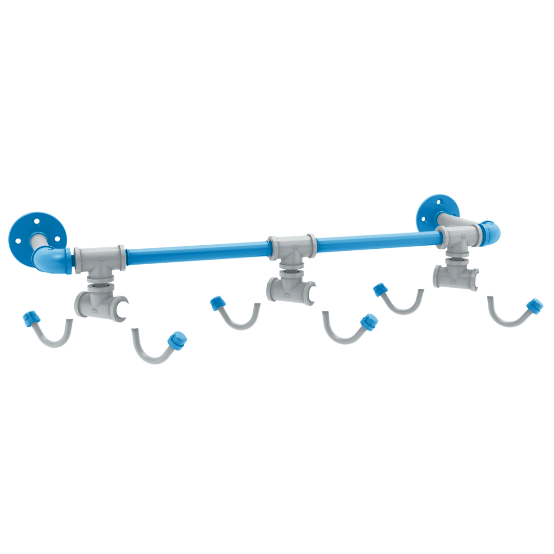 Gridiron Collection Wall Mounted 6 Coffee Mug Rack Carolina Edition