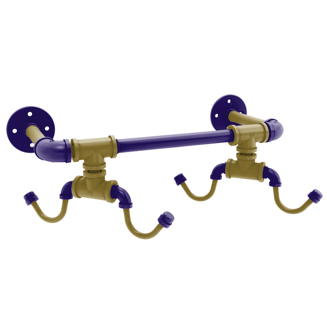 Gridiron Collection Wall Mounted 4 Coffee Mug Rack Baltimore Edition