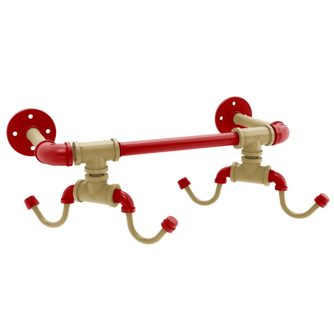 Gridiron Collection Wall Mounted 4 Coffee Mug Rack San Francisco Edition