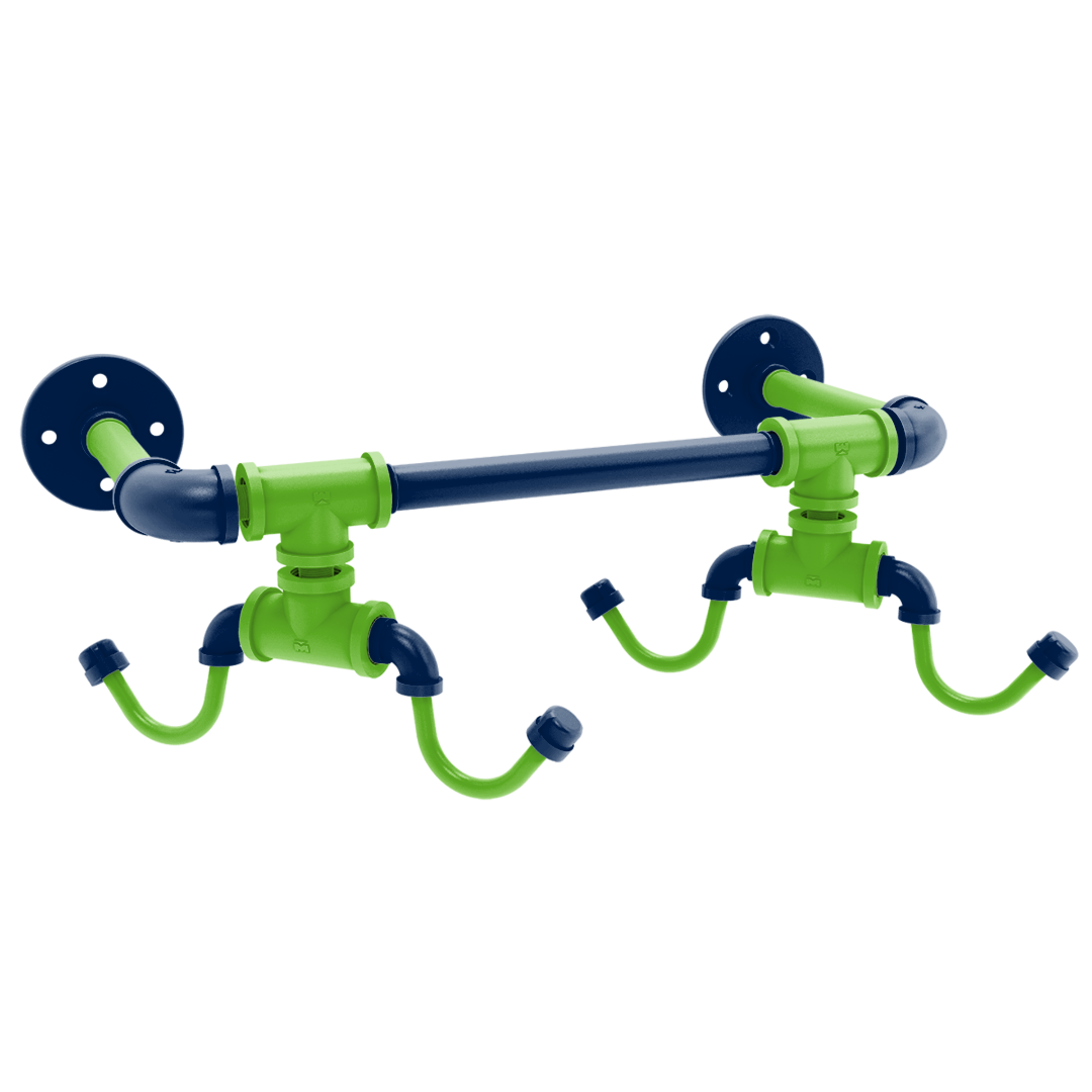 Gridiron Collection Wall Mounted 4 Coffee Mug Rack Seattle Edition