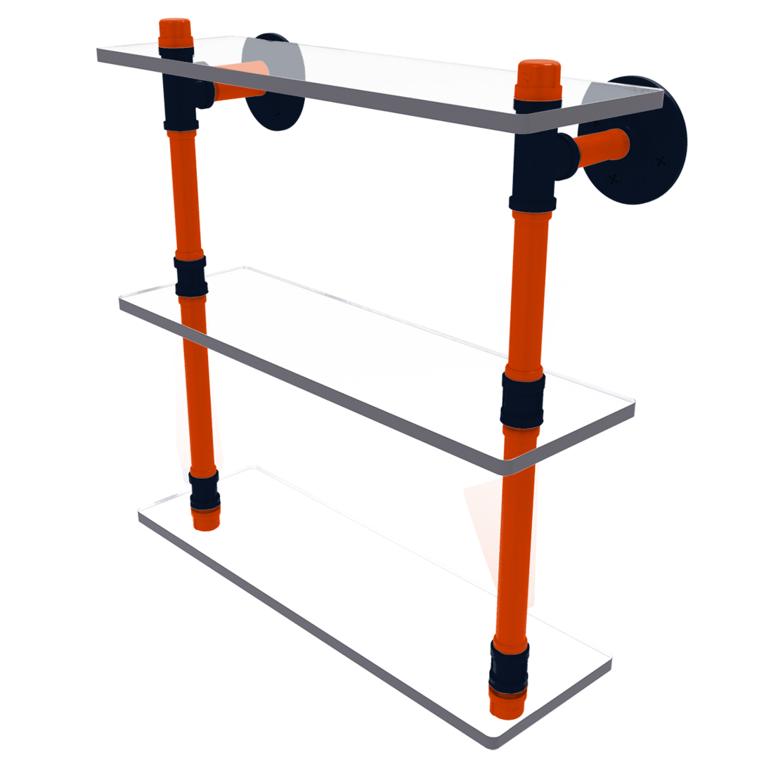 Gridiron Collection Triple Glass Shelf Chicago Edition