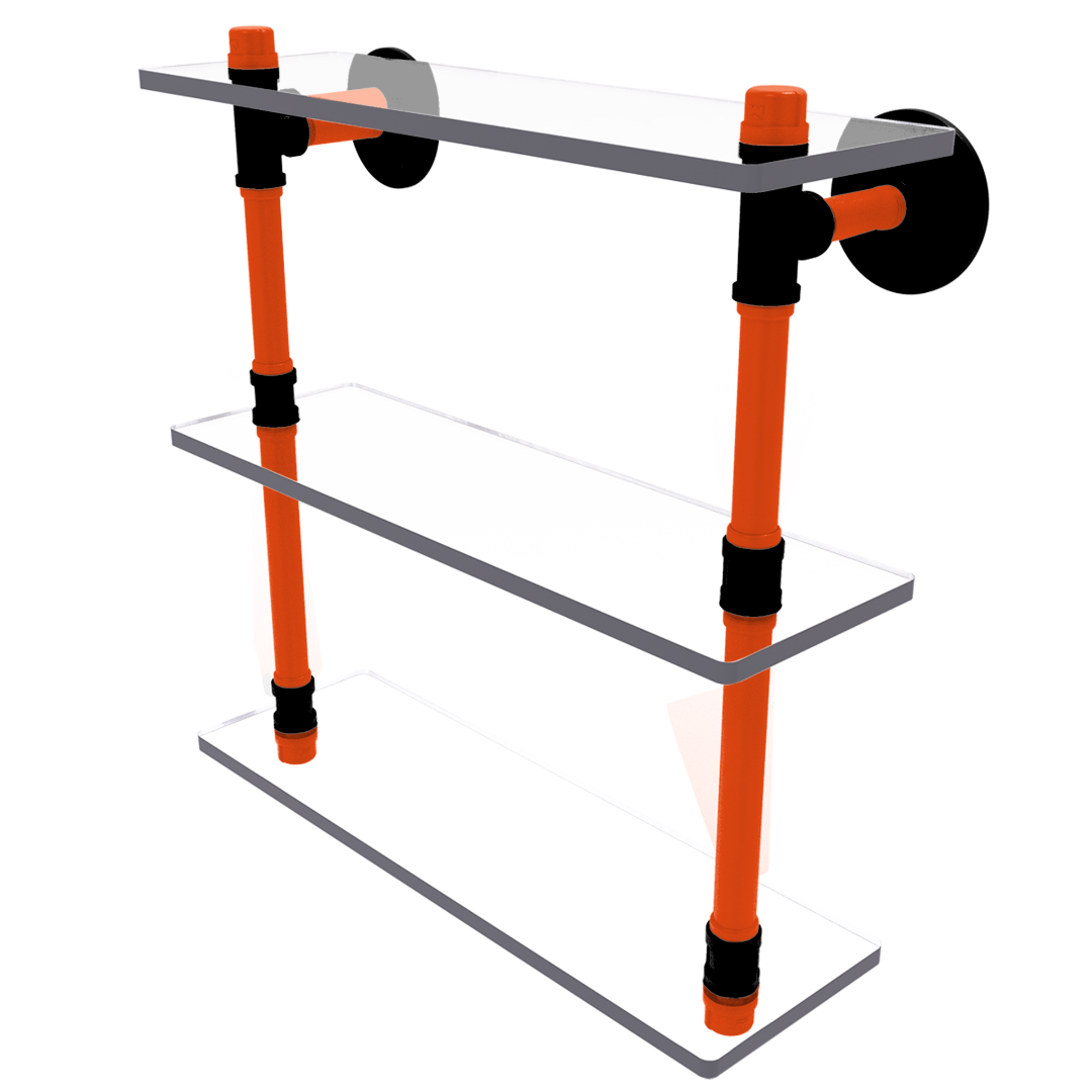 Gridiron Collection Triple Glass Shelf Cincinnati Edition