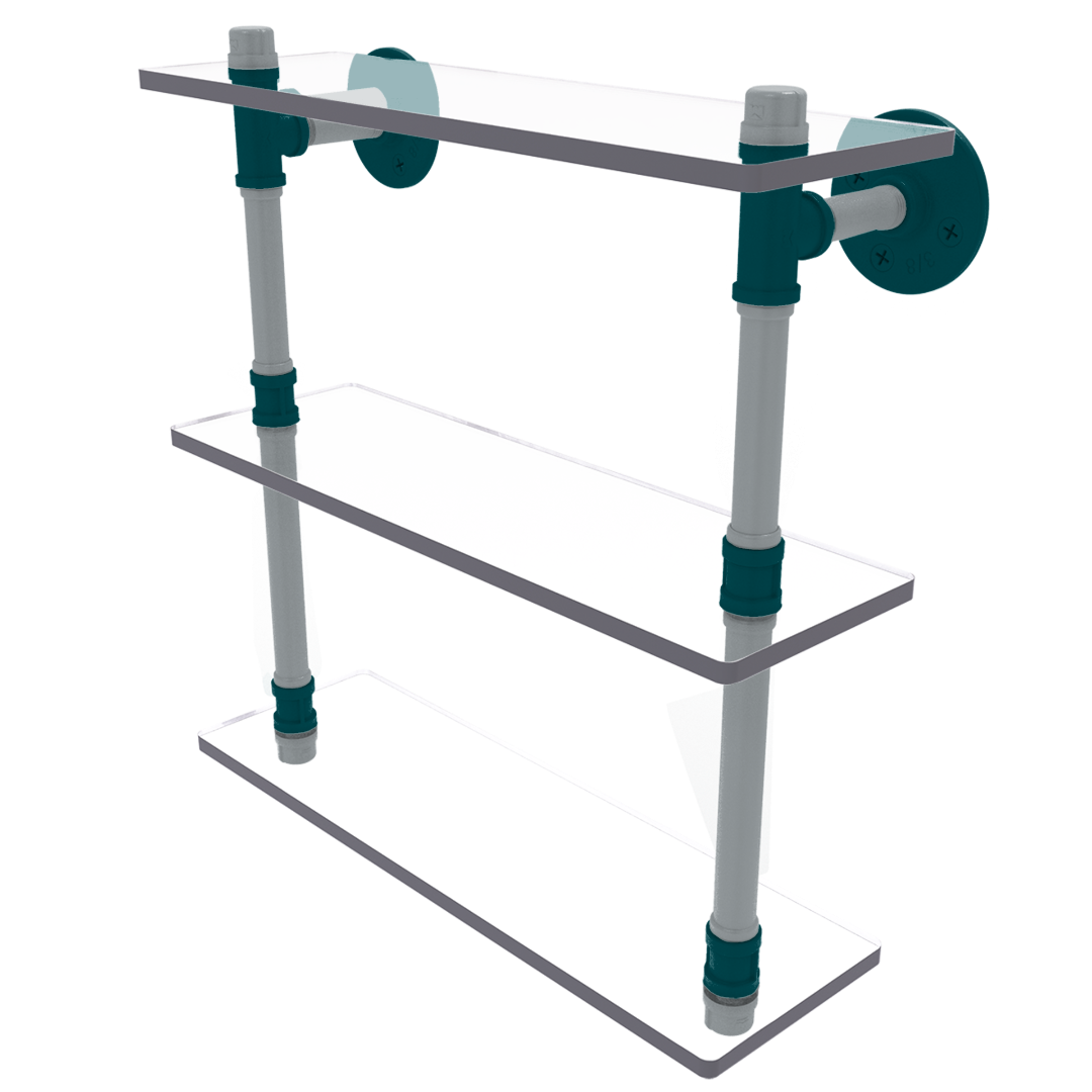 Gridiron Collection Triple Glass Shelf Philadelphia Edition