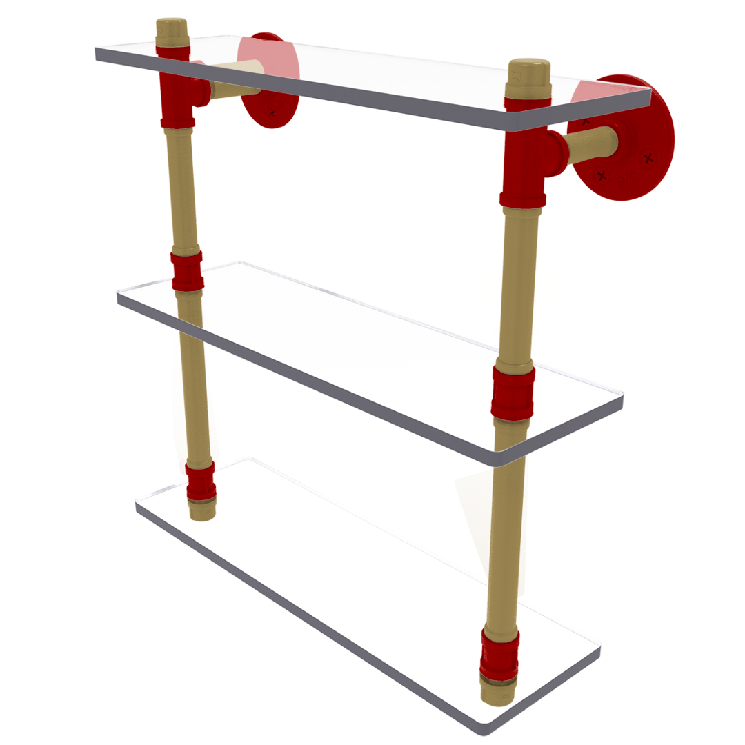 Gridiron Collection Triple Glass Shelf San Francisco Edition