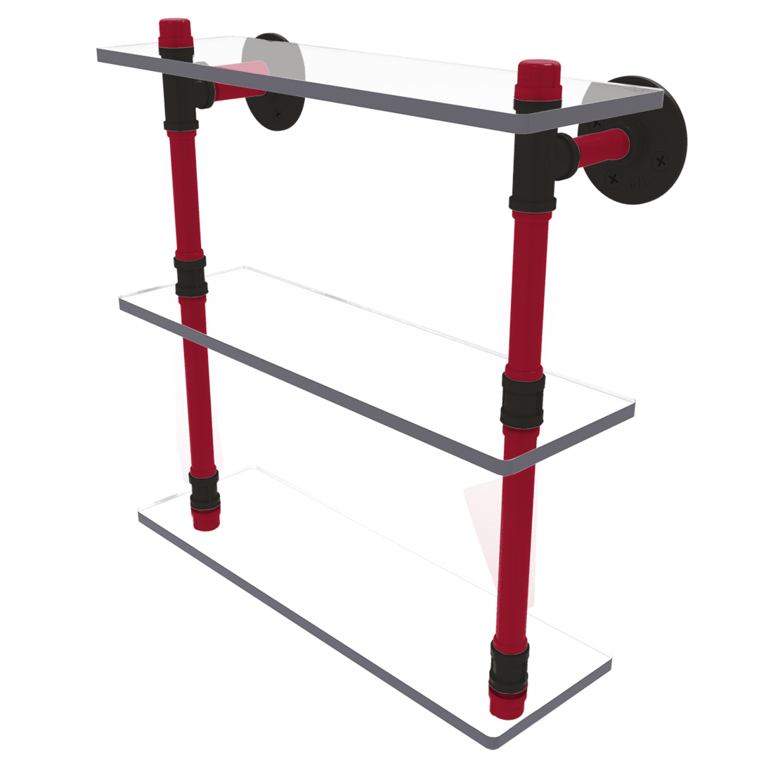 Gridiron Collection Triple Glass Shelf Tampa Bay Edition