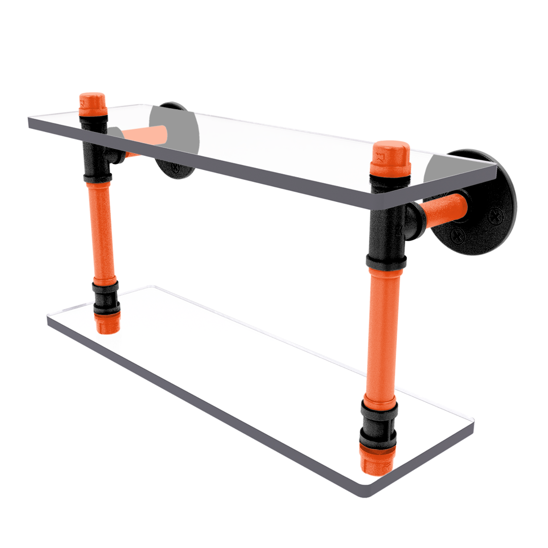 Gridiron Collection Double Glass Shelf Cincinnati Edition