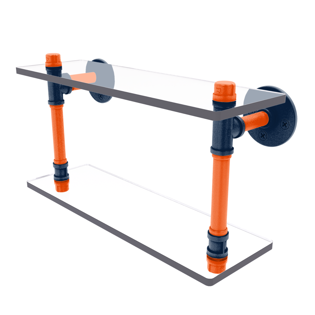 Gridiron Collection Double Glass Shelf Denver Edition