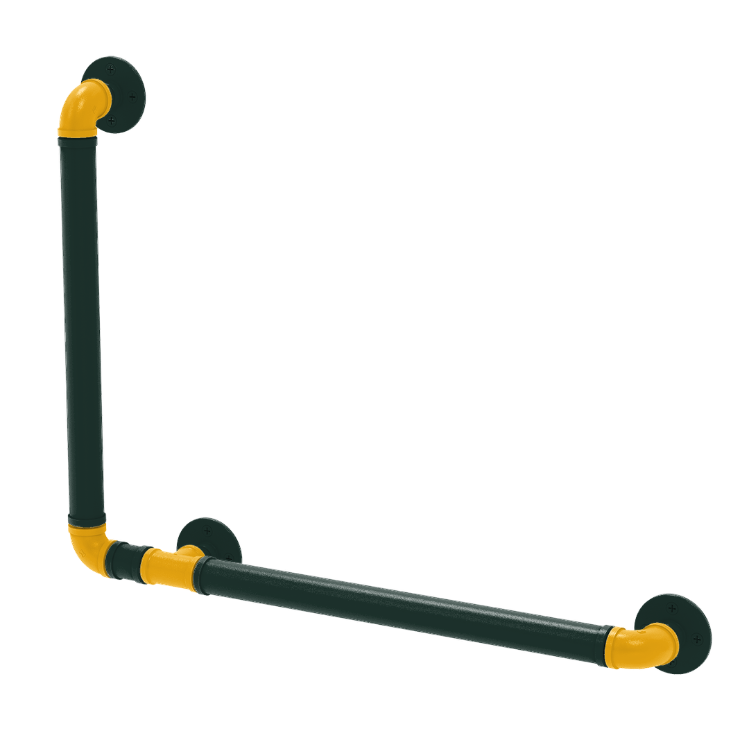 Gridiron Collection 90 Degree Grab Bar Left Hand Green Bay Edition